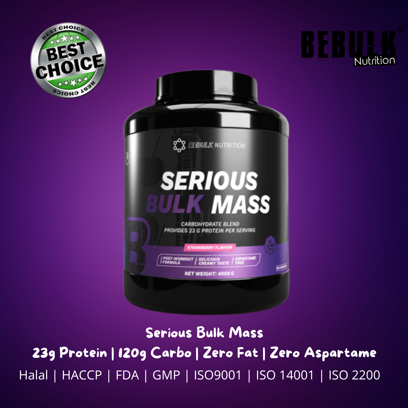 Bulk Anabolic Mass 4000g - Be Bulk Nutrition