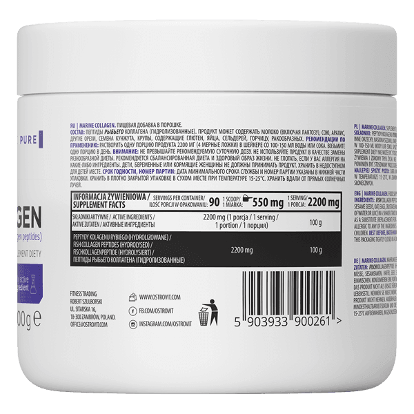 24 x Marine Collagen - Viscollageen - 200g - OstroVit