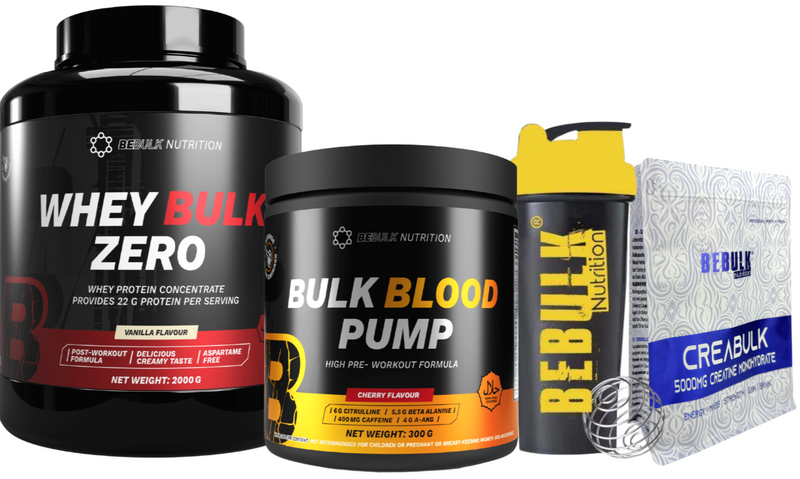 MEGADEAL 2er Pack: Molkenprotein 2000 g + Kreatin 300 g + Pre-Workout PUMP + Bulk Shaker