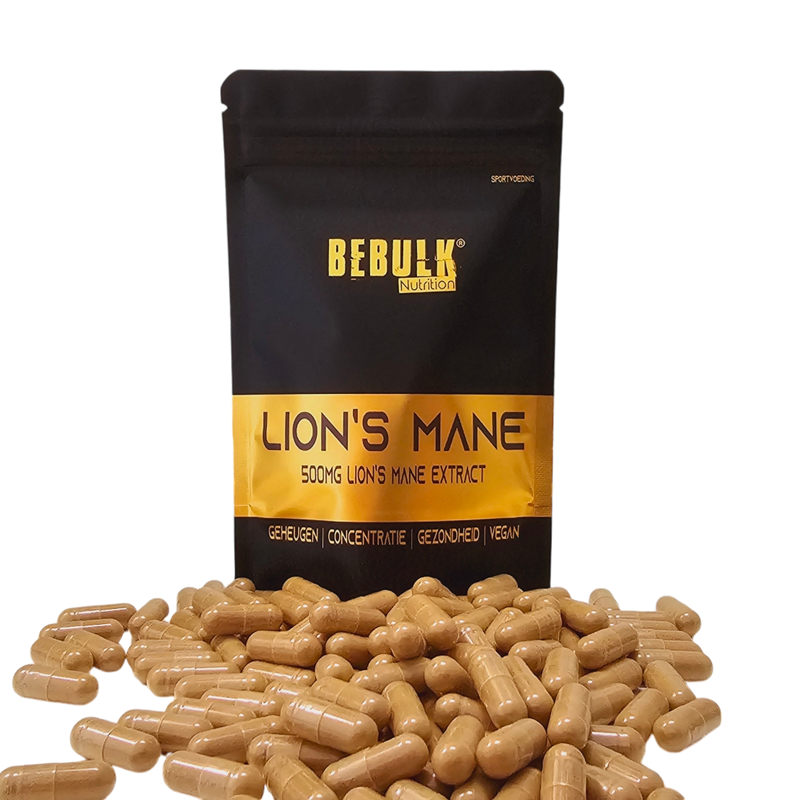 Lion's Mane 500mg Paddenstoel - Vegan - BeBulk Nutrition