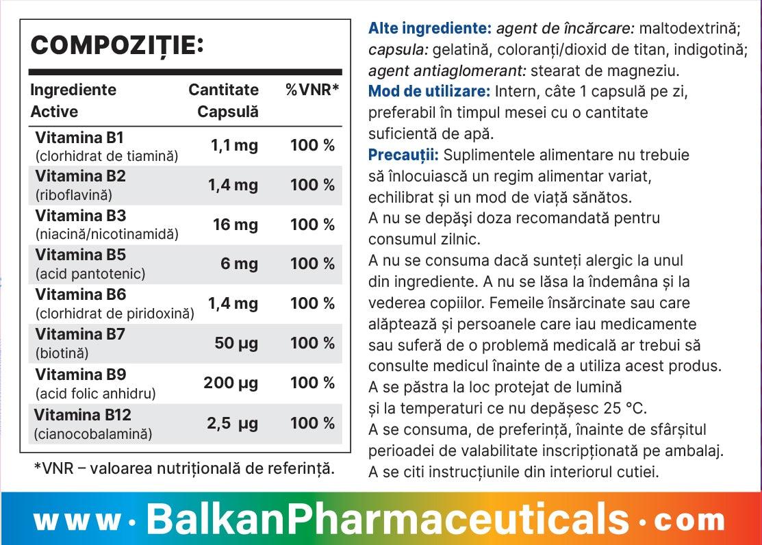 B Complex - 30 Capsules - Balkan Pharmaceuticals