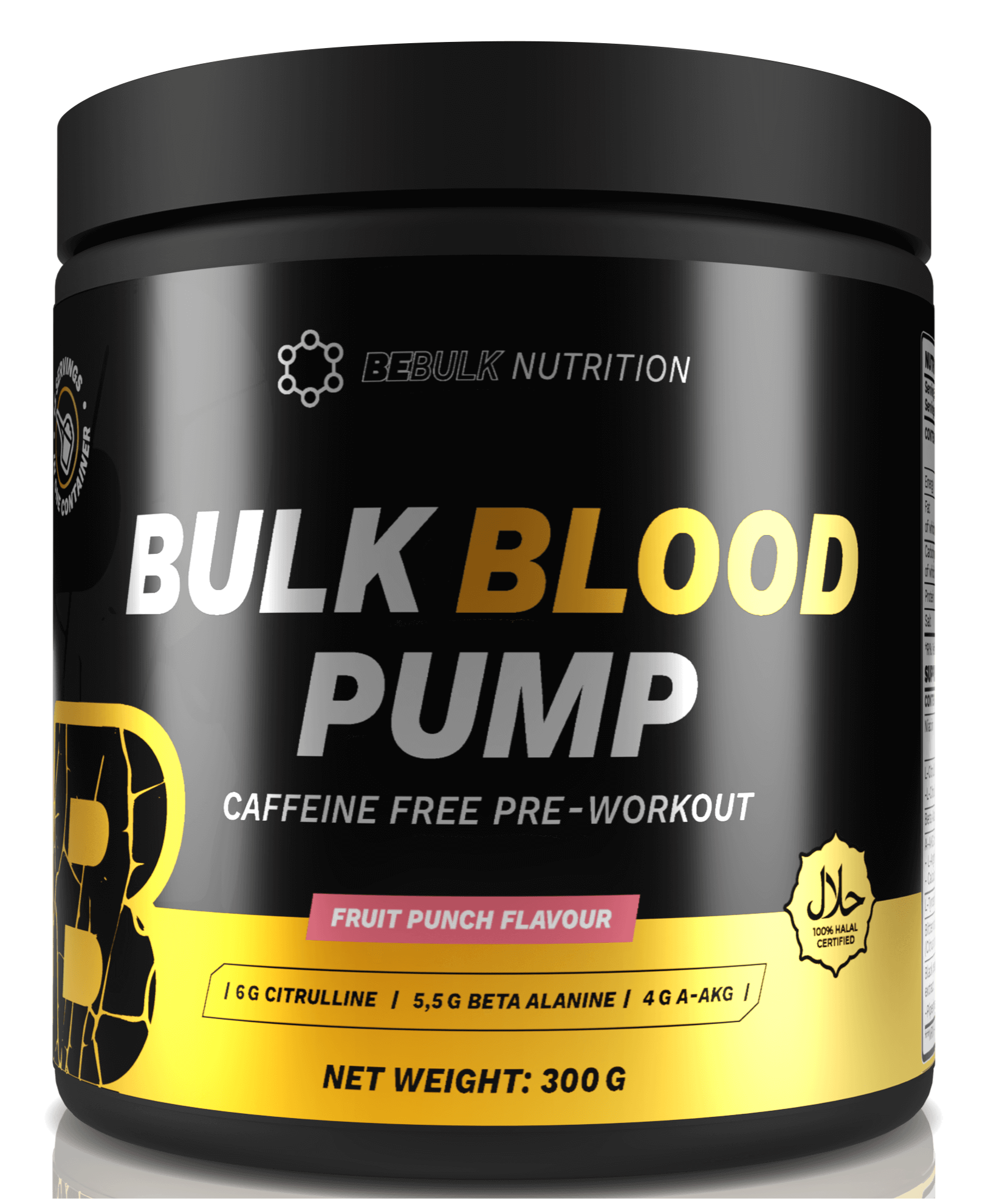 Bulk Blood Pump - High Pre-Workout - 300g - BeBulk Nutrition