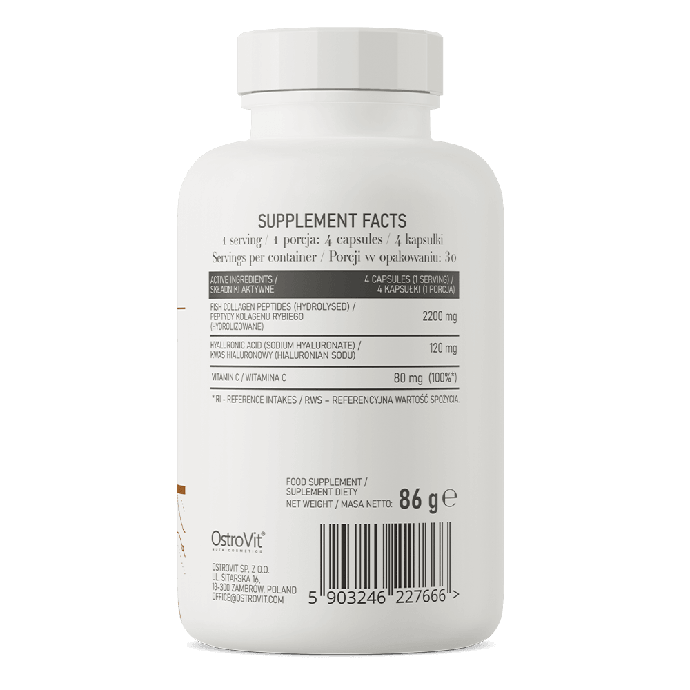 OstroVit Marine Collageen met hyaluronzuur en vitamine C 120 capsules