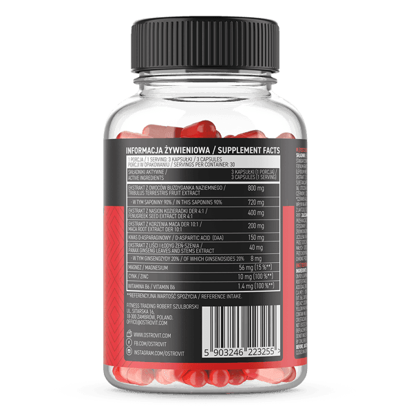 Testo Booster 90 capsules + BeBulk Nutrition Pillendoos