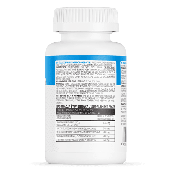 12 x Glucosamine + MSM + Chondroitin 90 Tablets OstroVit