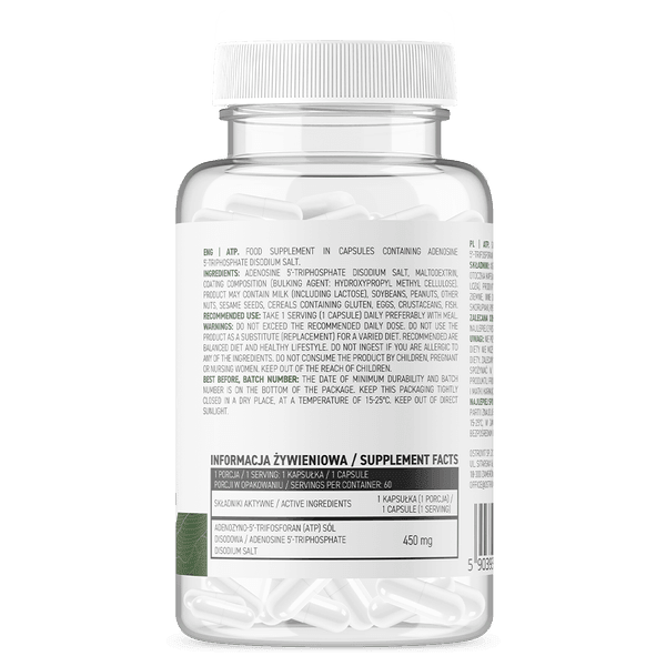 ATP Adenosine 5’-triphosphate - Vegan - 60 Capsules - OstroVit