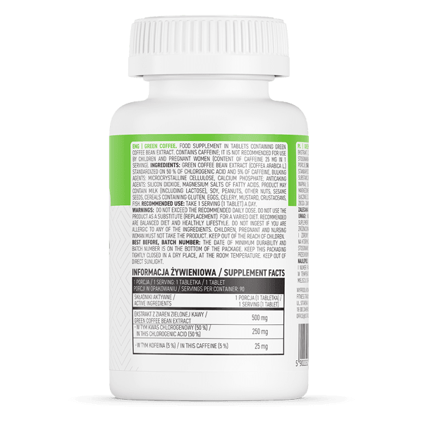 Green Coffee 500mg - 90 Tablets - OstroVit