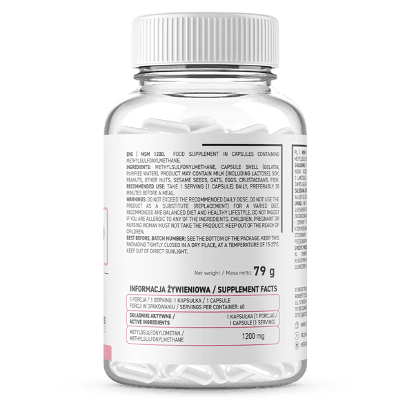 MSM 1200mg - 60 Capsules - OstroVit