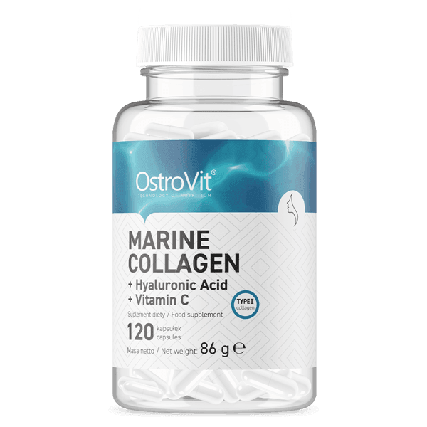 OstroVit Marine Collageen met hyaluronzuur en vitamine C 120 capsules (25 Pack)