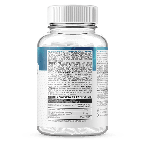 OstroVit Marine Collageen met hyaluronzuur en vitamine C 120 capsules