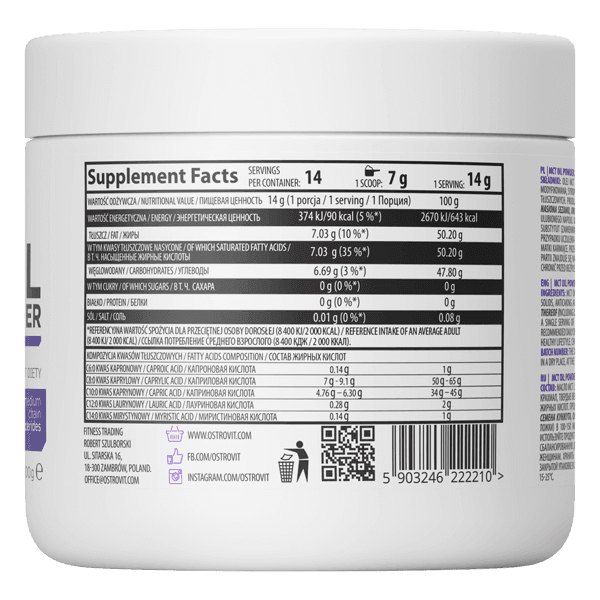 OstroVit MCT Oil Powder 200 g