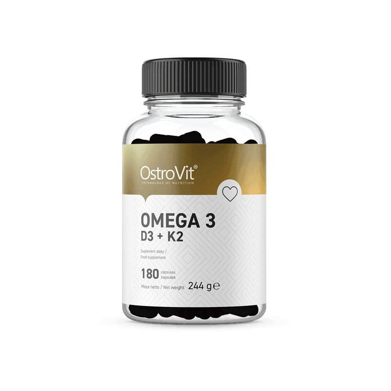 OstroVit Omega 3 D3+K2 180 softgels