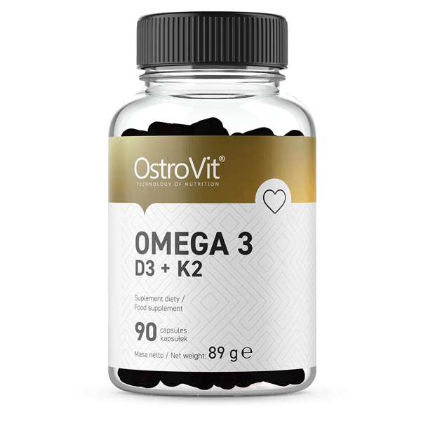 OstroVit Omega 3 D3+K2 180 Softgels