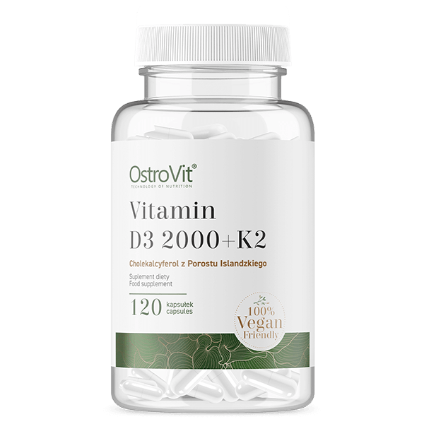 OstroVit Vitamine D3 2000 + K2 VEGE 120 capsules